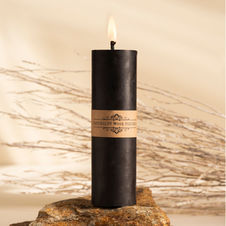 S077 K  CZARNY Świeca z wosku pszczelego