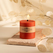 S078 K  CZERWONY Świeca z wosku pszczelego