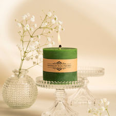 S078 K  ZIELONY Świeca z wosku pszczelego