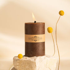 S079 K  BRĄZ Świeca z wosku pszczelego