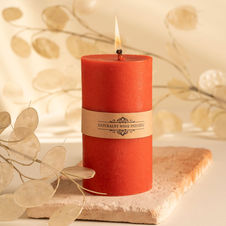 S085 K CZERWONY Świeca z wosku pszczelego